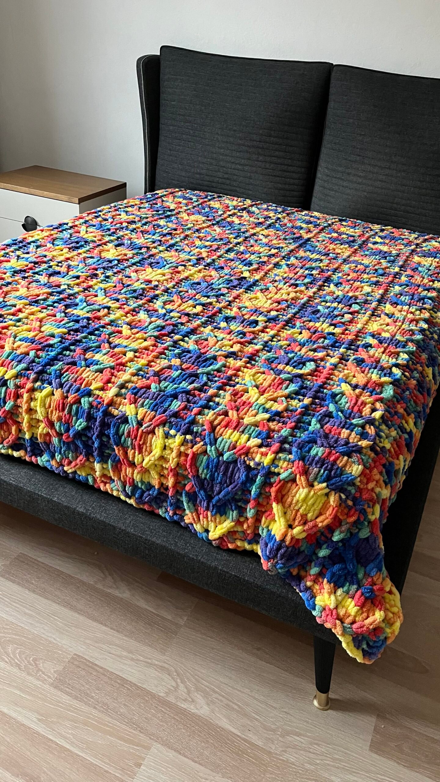 200x230 Çok Renkli Çift Kişilik Battaniye Kalp Model