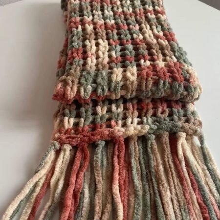 30x200 Puffy Fine Atkı  Karışık Renk Ters-Düz Model