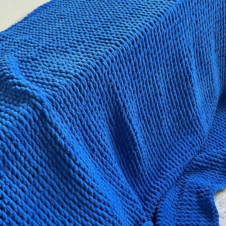 180x220 Mavi Çift Kişilik Battaniye Burgu Model