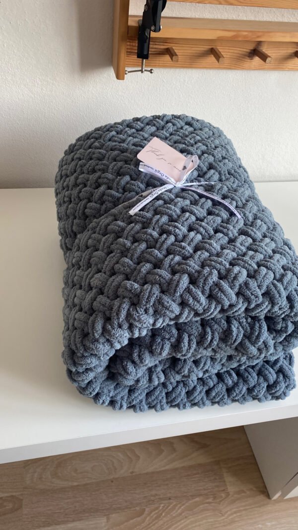 120x190 Gri Tek Kişilik Battaniye Hasır Model